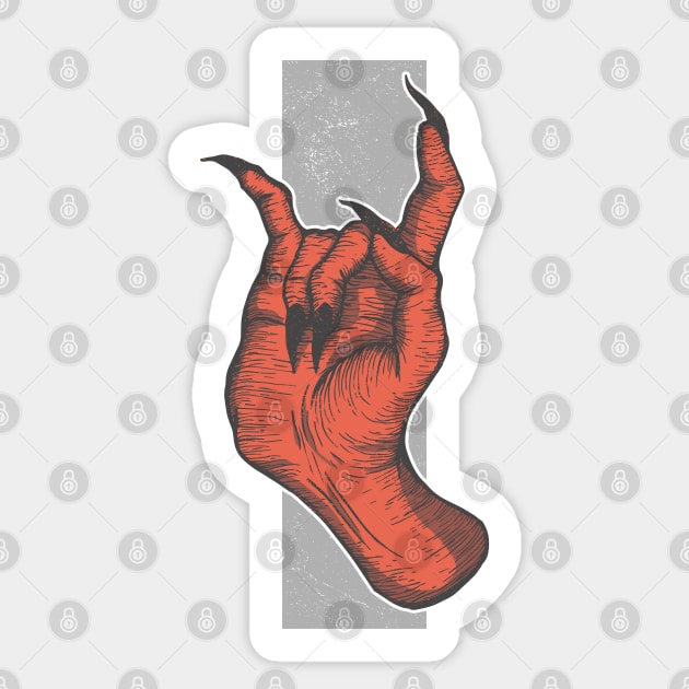 Horns Up! Sticker by BlackGoatVisions